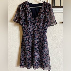 Madewell Crepe material Navy Dress